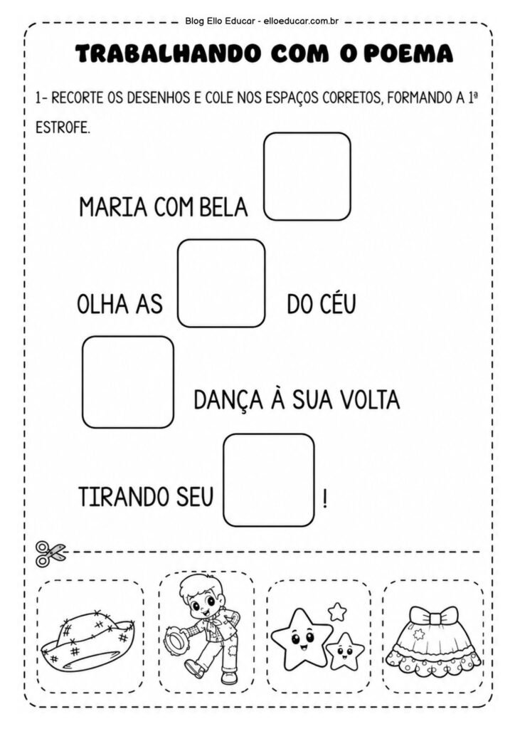 Atividades de Português sobre Festas Juninas para 2° ano