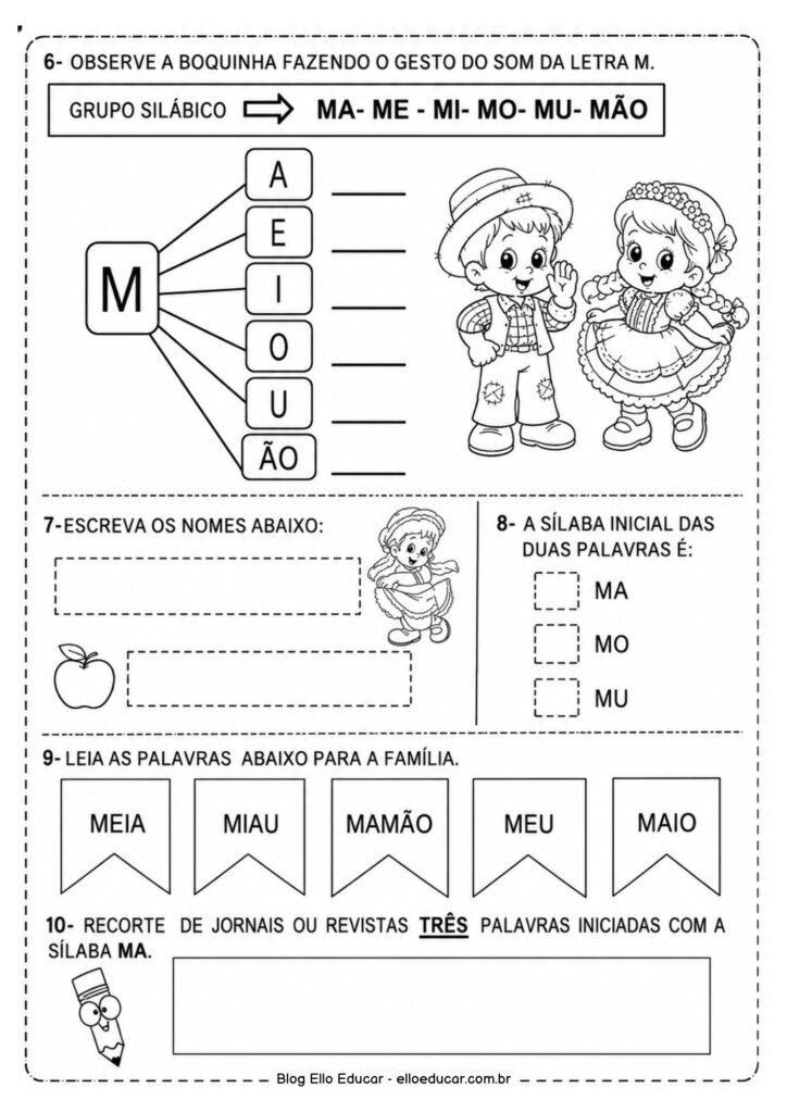 Atividades de Português sobre Festas Juninas para 3° ano