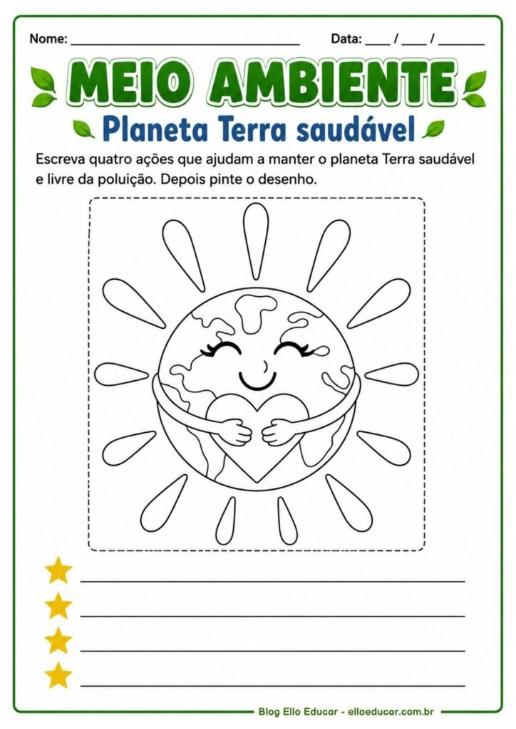 Atividades sobre Meio Ambiente 2° ano