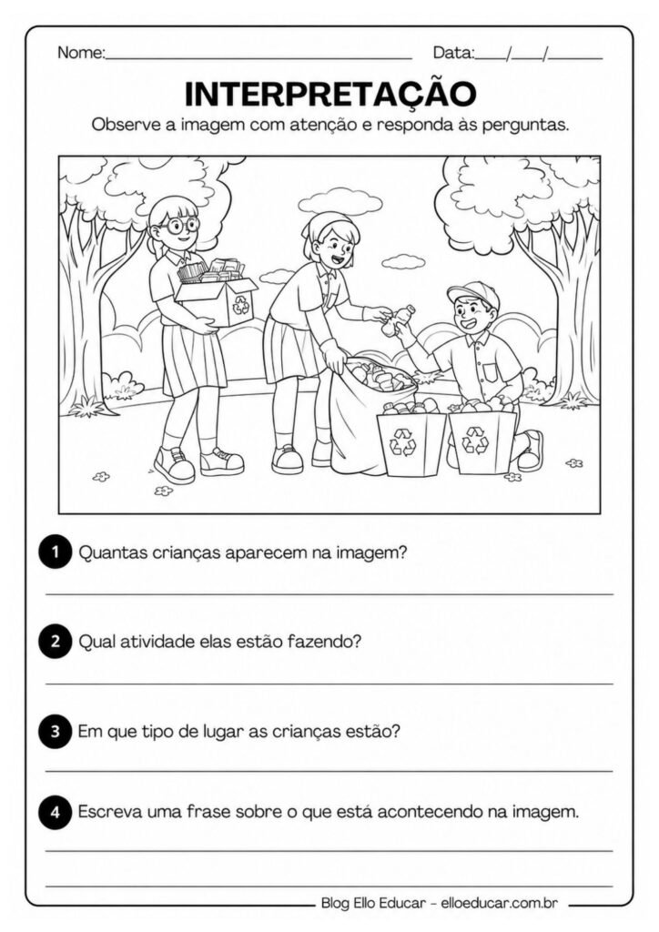 Atividades sobre Meio Ambiente 3° ano