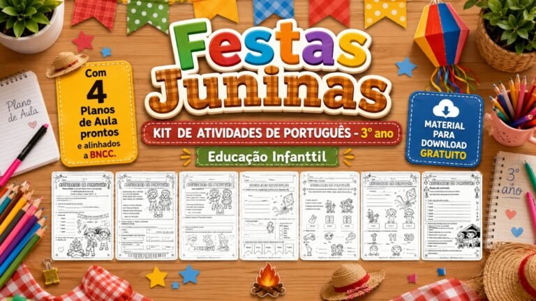 Atividades de Português sobre Festas Juninas para 3° ano.
