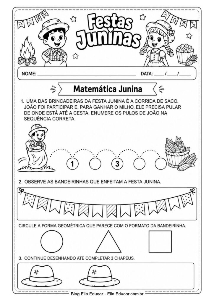 Atividades de Festas Juninas para Educação Infantil
