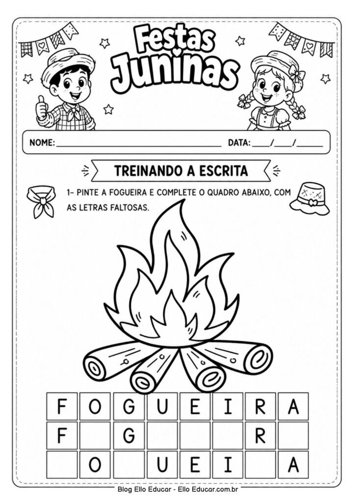 Atividades de Festas Juninas para Educação Infantil