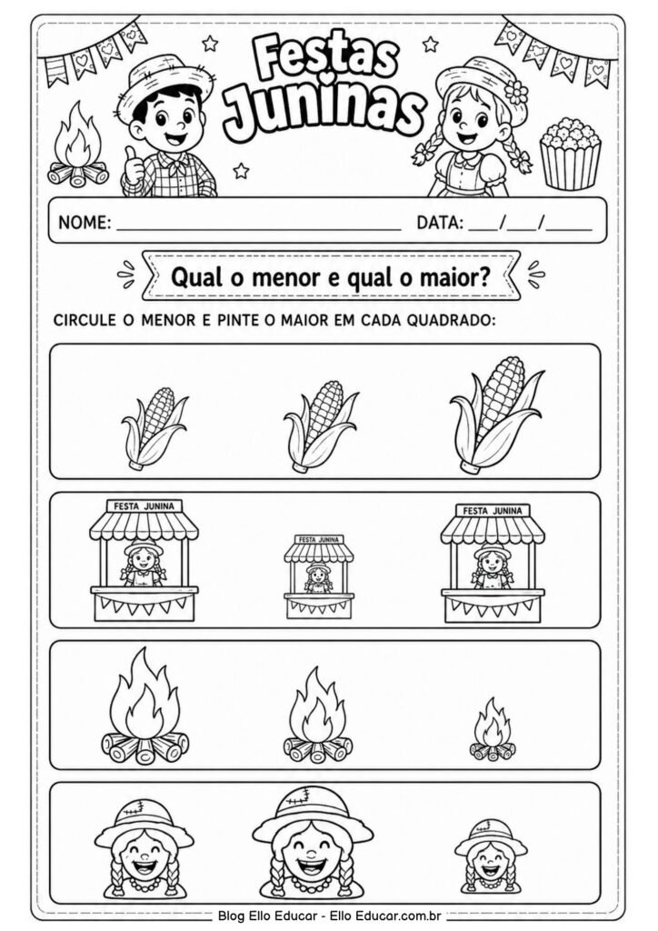Atividades de Festas Juninas para Educação Infantil