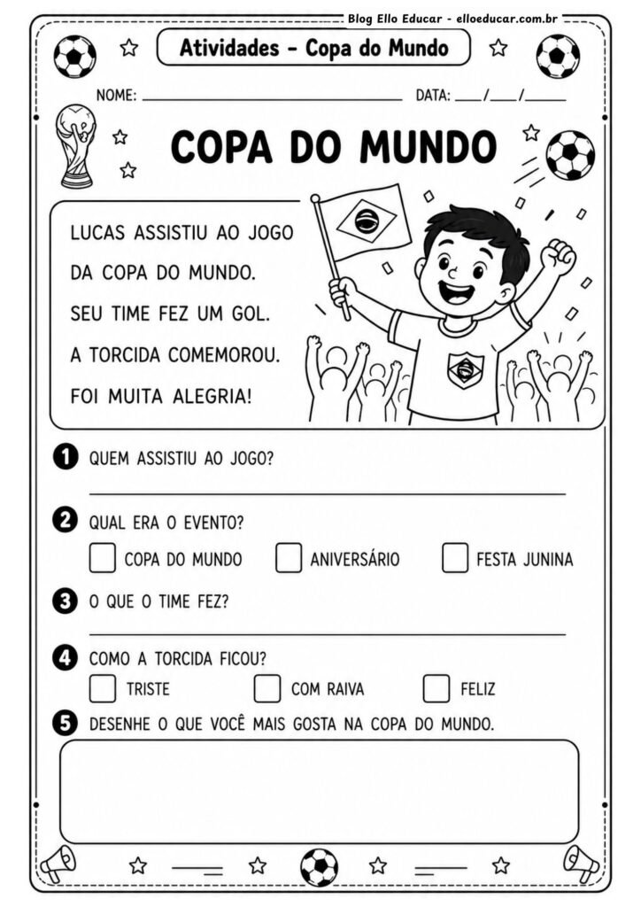 Português da Copa do Mundo para 1° e 2°