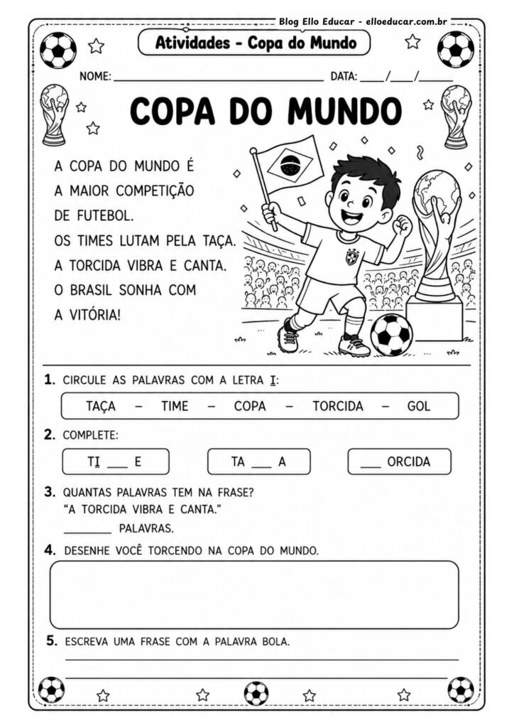 Português da Copa do Mundo para 1° e 2°