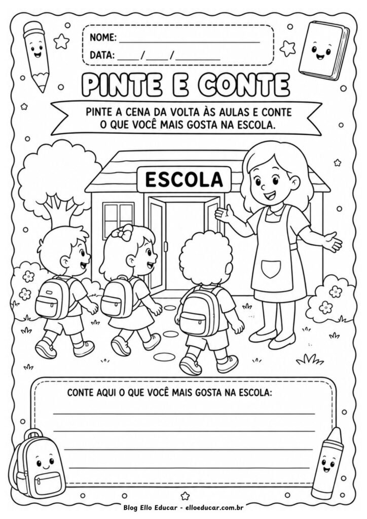 Atividades sobre as férias 1° ano