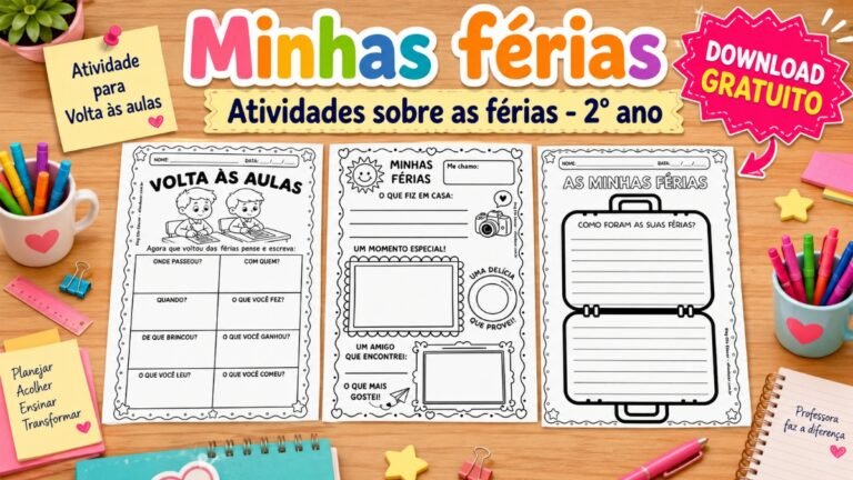 Atividades sobre as férias 2° ano