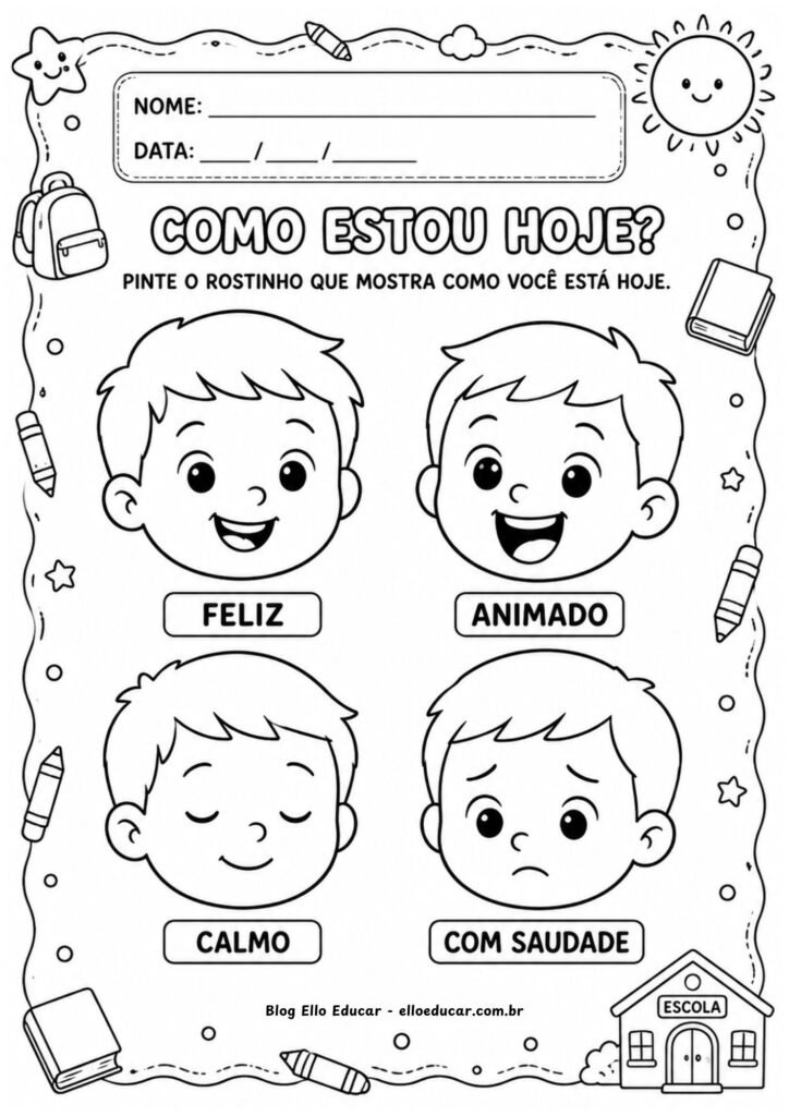 Atividades volta às aulas segundo semestre Educação Infantil