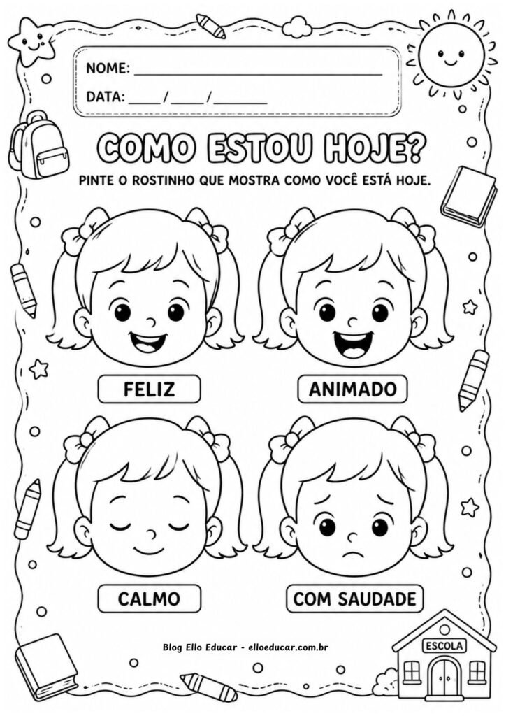 Atividades volta às aulas segundo semestre Educação Infantil