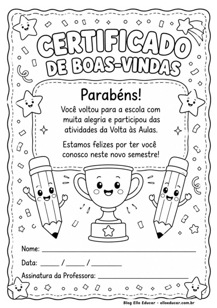 Atividades volta às aulas no segundo semestre para Educação Infantil