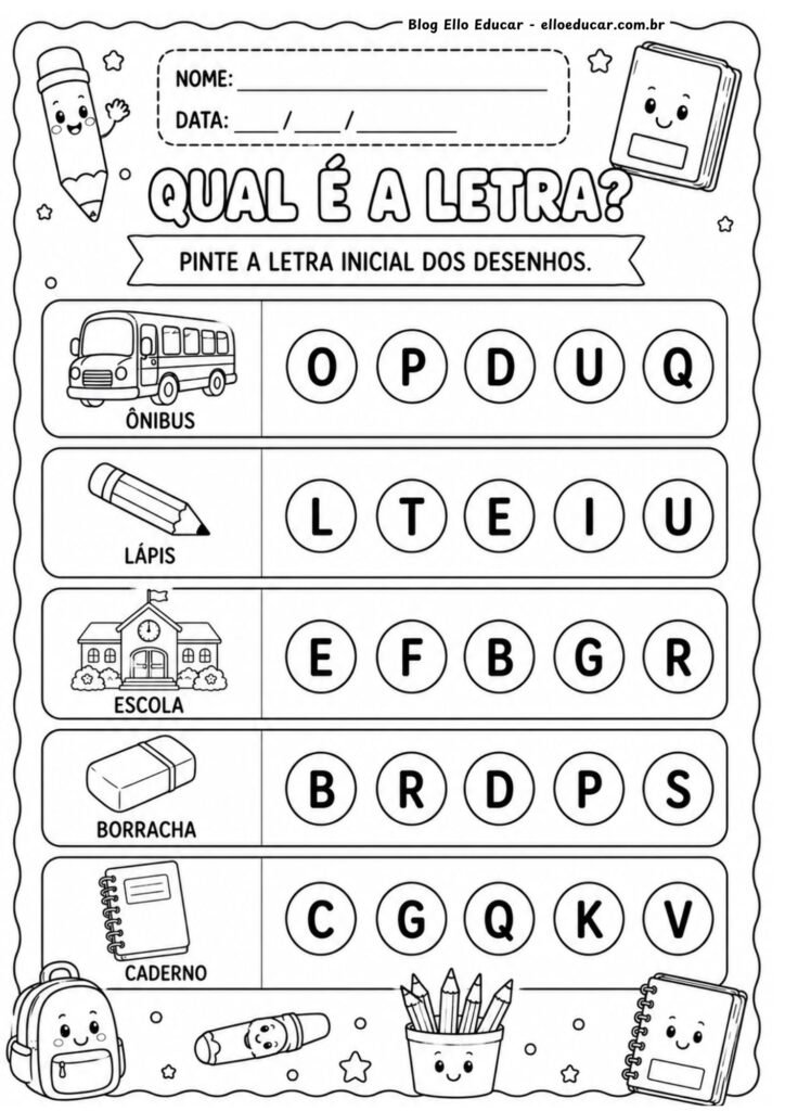 Atividades volta às aulas no segundo semestre para Educação Infantil