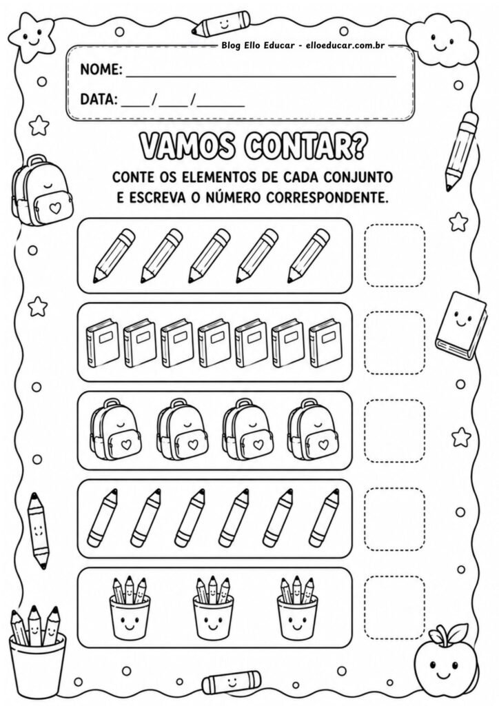 Atividades volta às aulas no segundo semestre para Educação Infantil