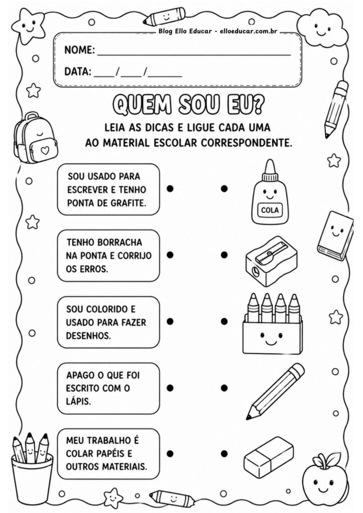 Atividades volta às aulas no segundo semestre para Educação Infantil
