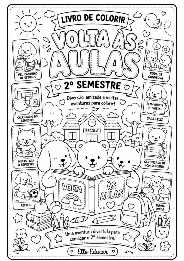 Desenhos volta às aulas Bobbie Goods para colorir.
