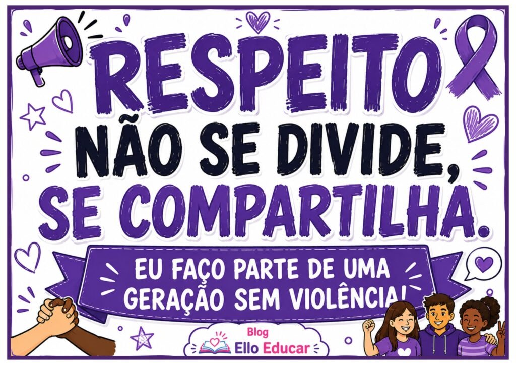 Agosto Lilás na escola - recursos para imprimir