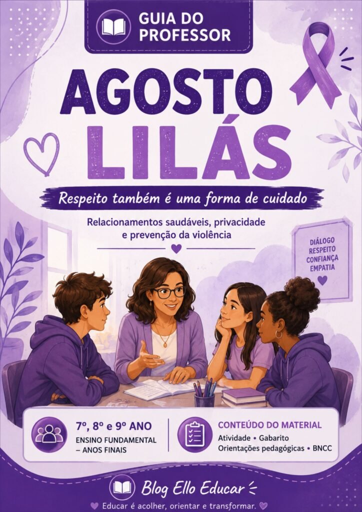 Atividades Agosto Lilás para os anos finais