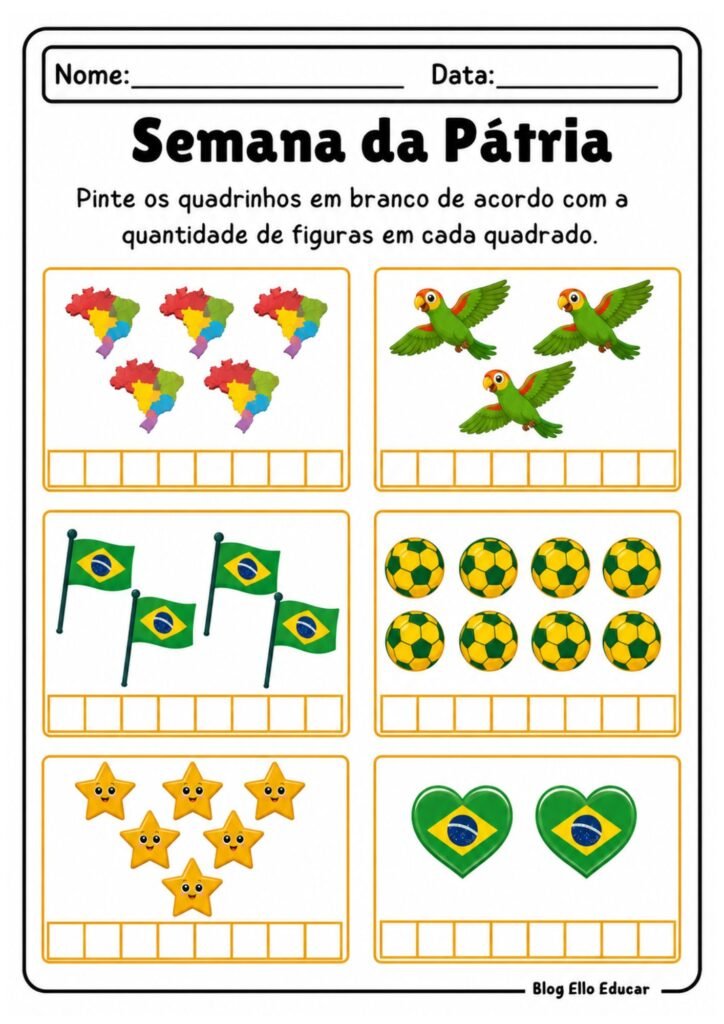 Atividades Semana da pátria Educação Infantil