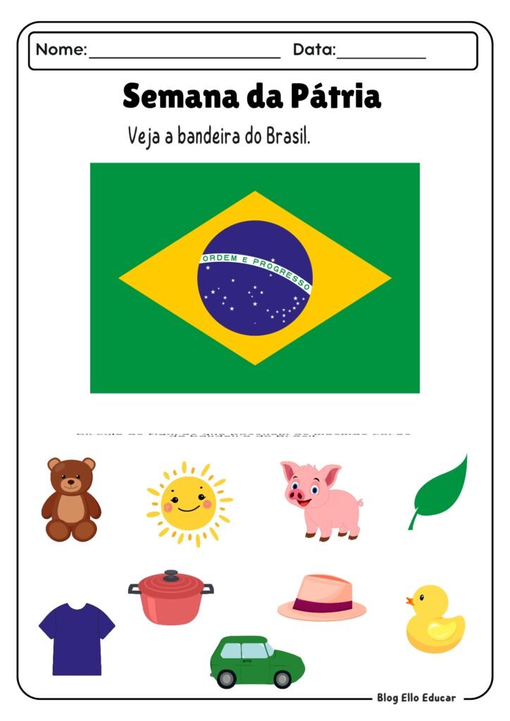 Atividades Semana da pátria Educação Infantil