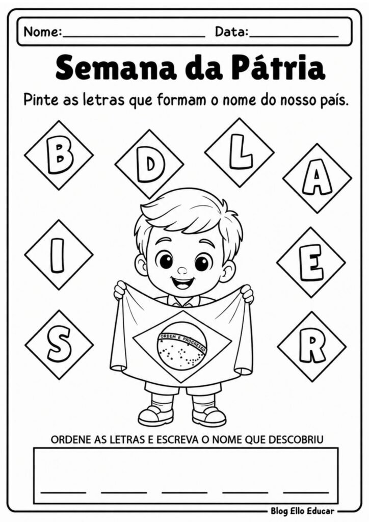 Atividades Semana da pátria Educação Infantil