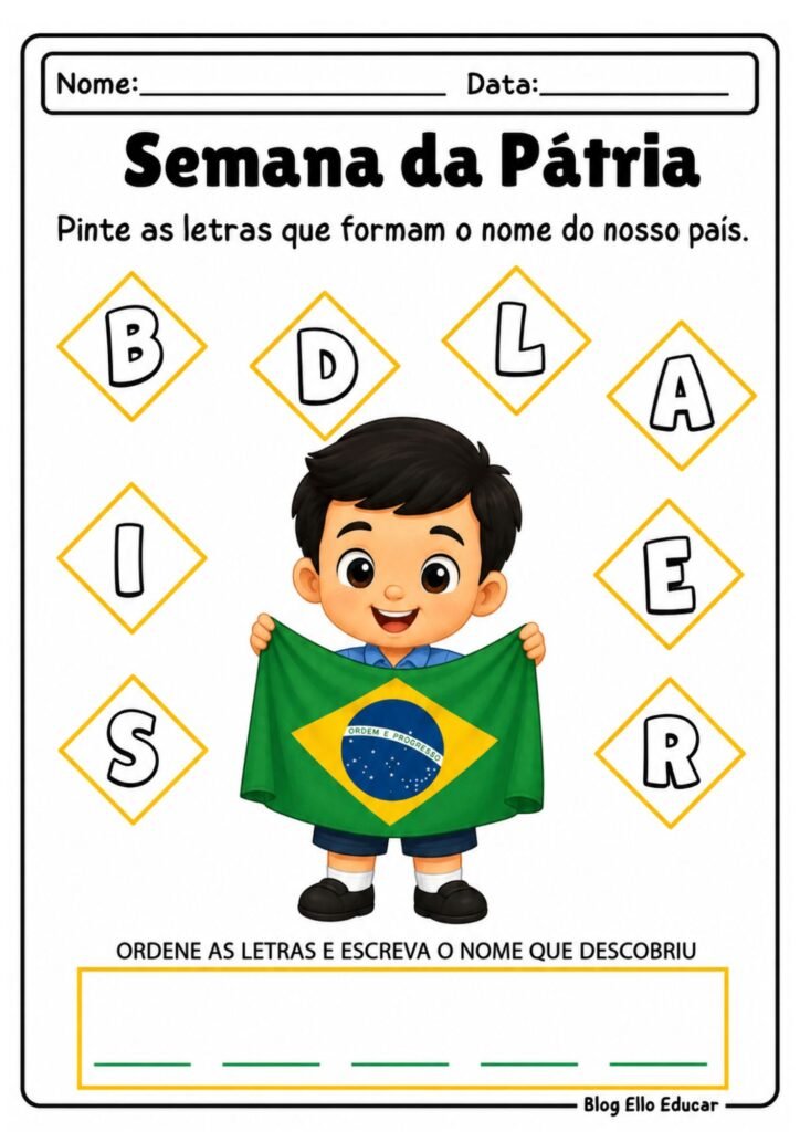 Atividades Semana da pátria Educação Infantil