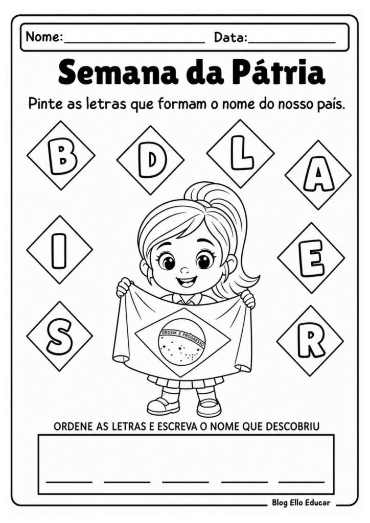Atividades Semana da pátria Educação Infantil