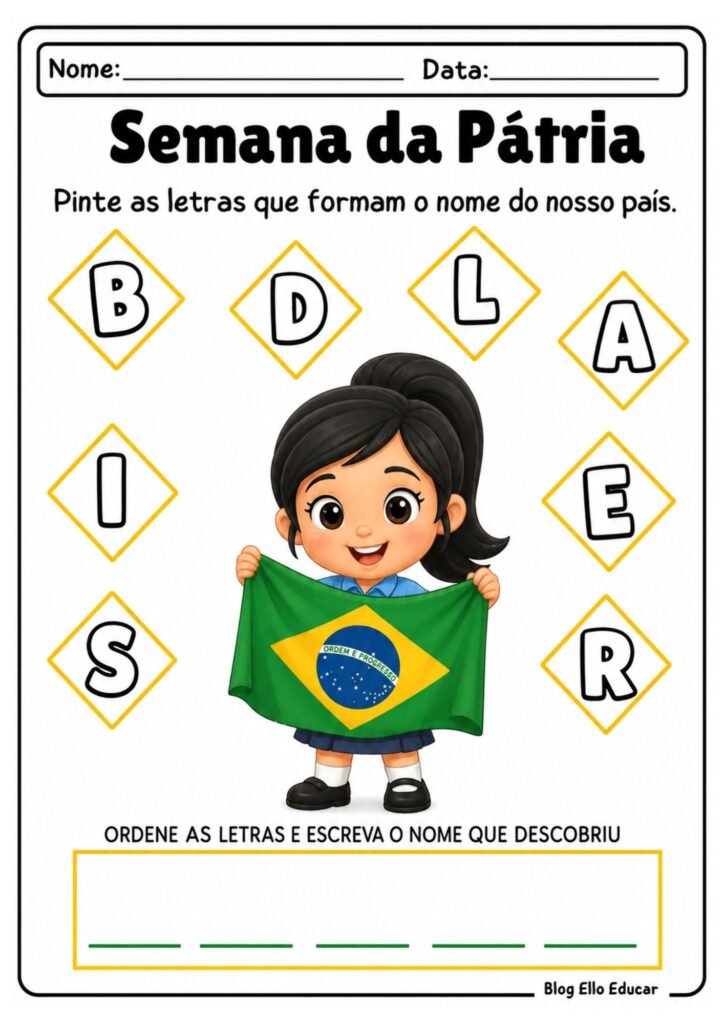 Atividades Semana da pátria Educação Infantil