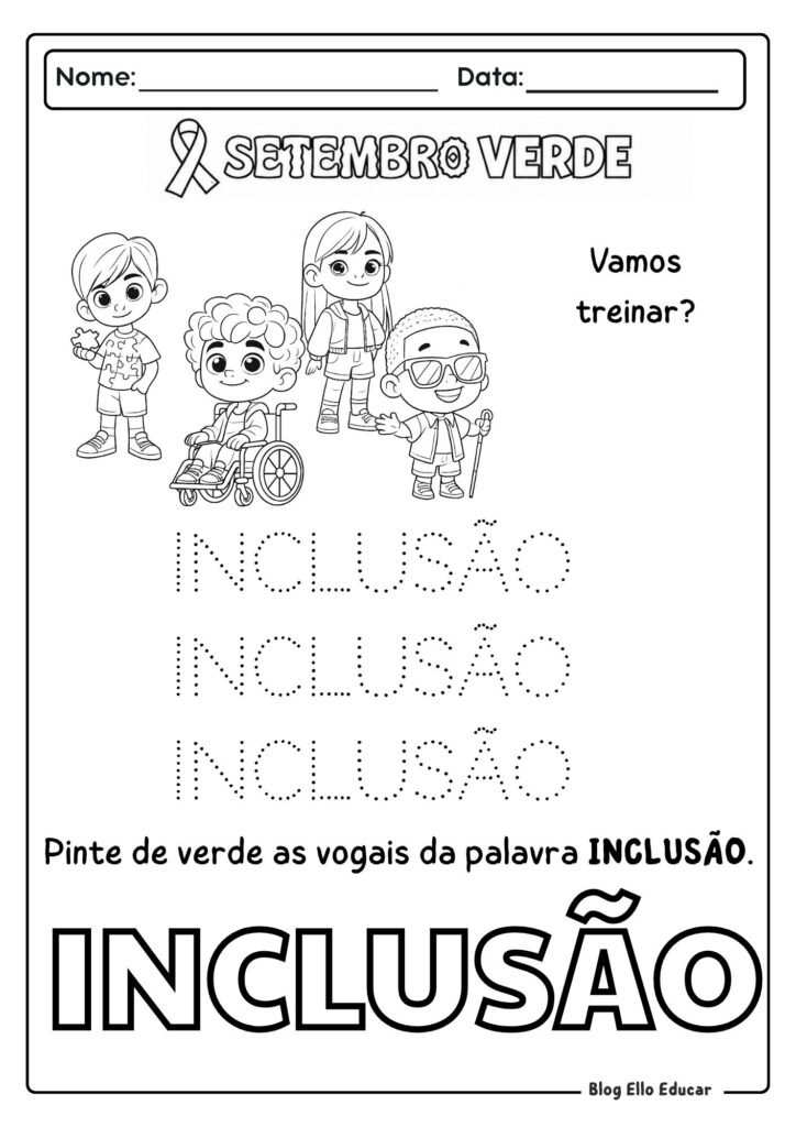 Atividades Setembro Verde Educação Infantil