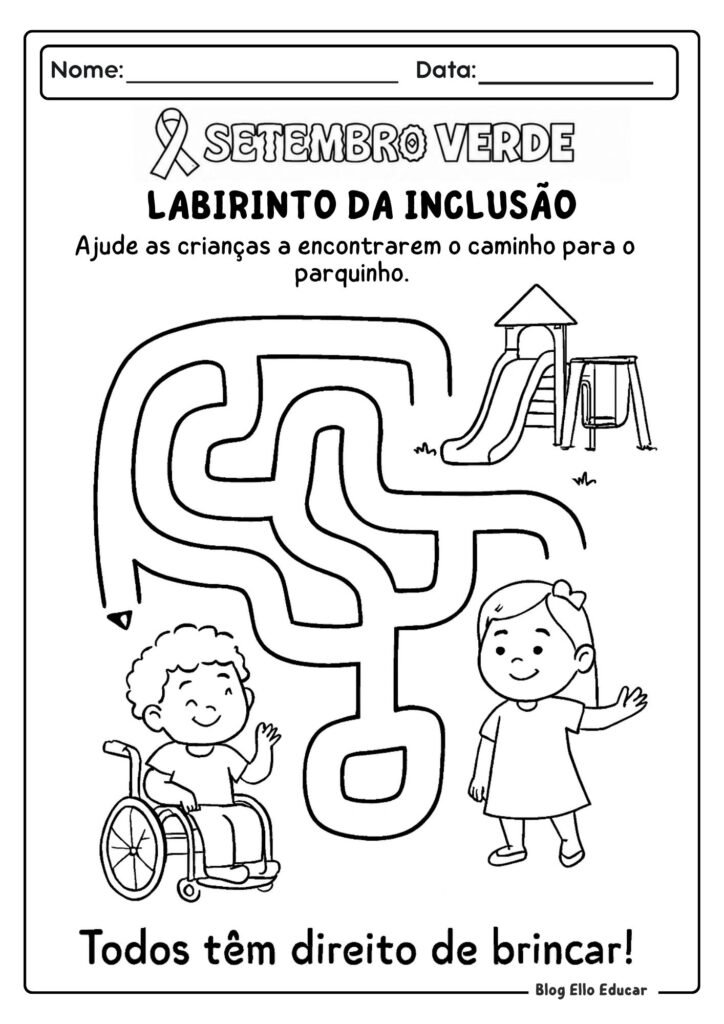 Atividades Setembro Verde Educação Infantil 