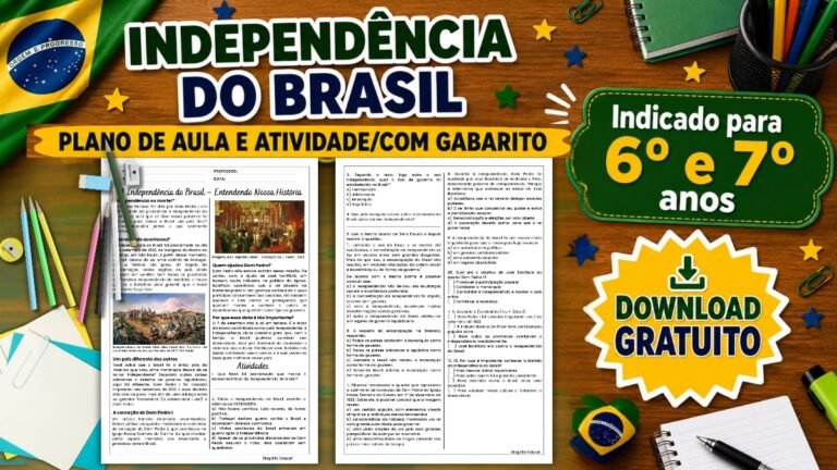Atividades da Independência do Brasil 6º e 7º ano