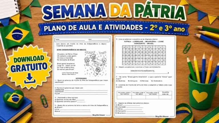 Atividades da Semana da Pátria para 2º e 3º ano