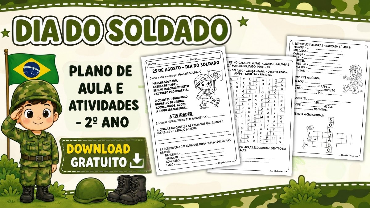 Atividades do Dia do Soldado para o 2º ano: plano de aula e recurso em PDF
