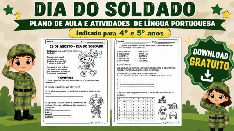 Atividades do Dia do Soldado para 4º e 5º ano