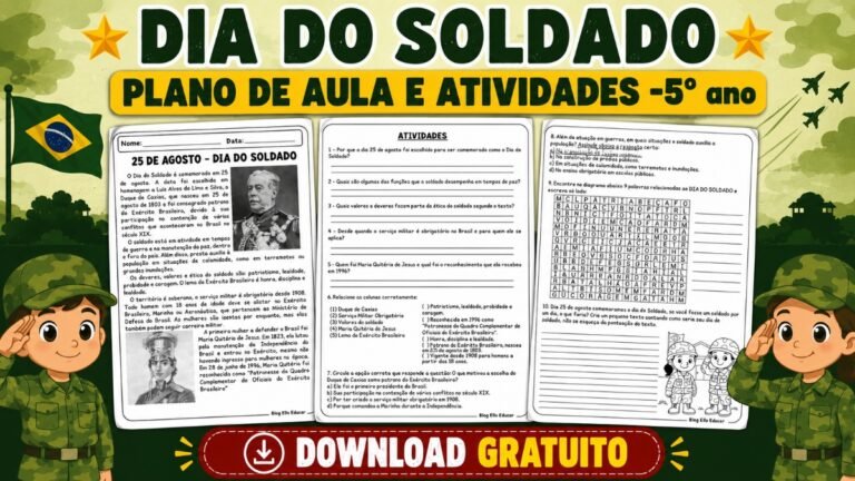 Atividades do Dia do Soldado para 5º ano