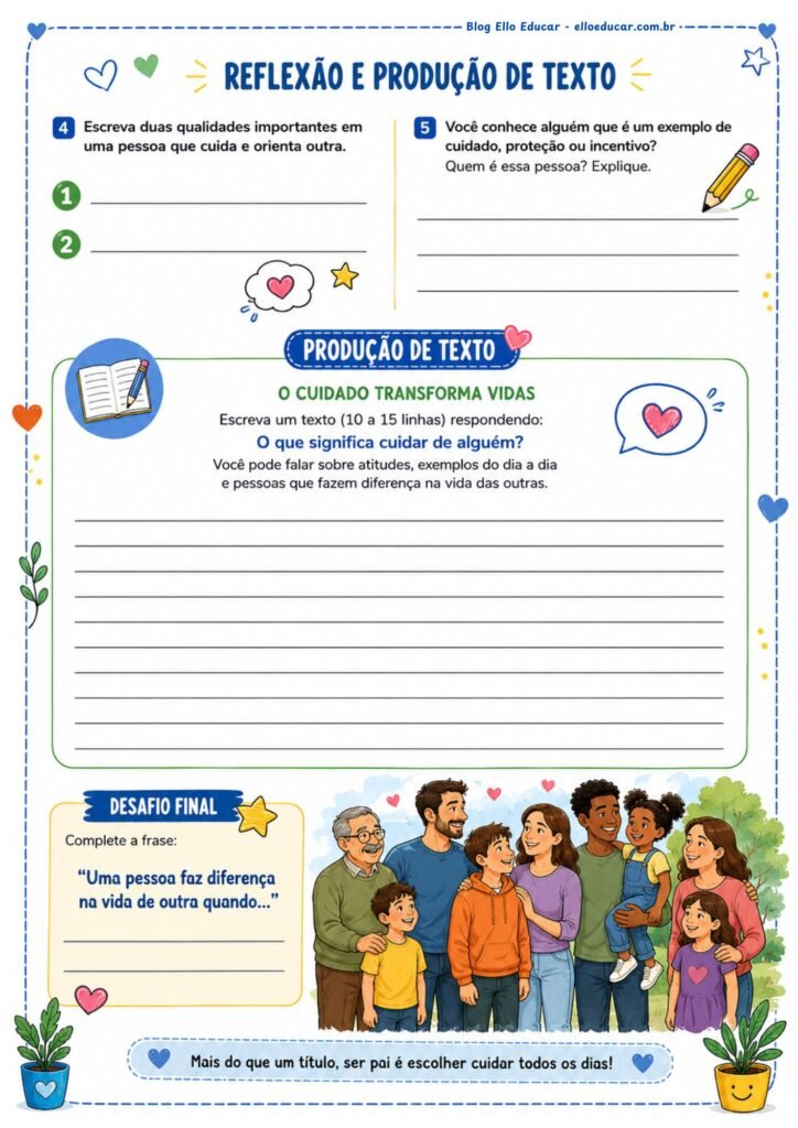 Atividades do Dia dos pais - 6° ano