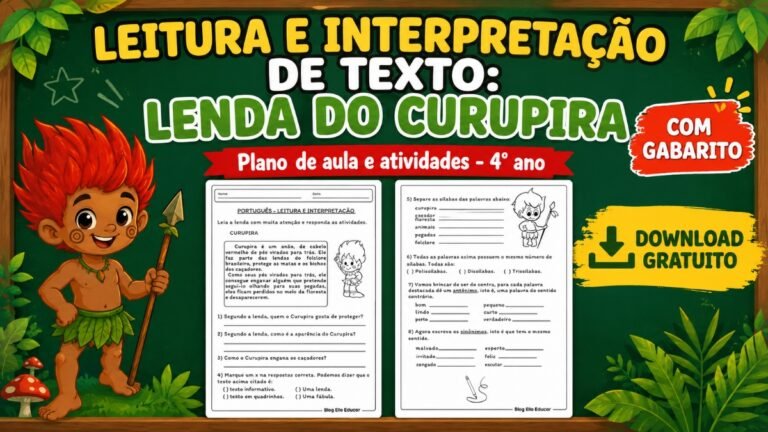 Atividades do Folclore para 4º ano