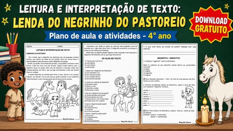 Atividades do Folclore para 4º ano Negrinho do Pastoreio
