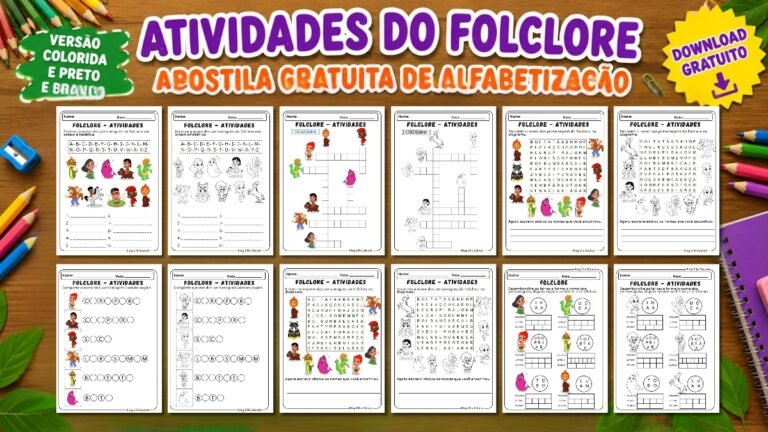 Atividades do Folclore para alfabetização.