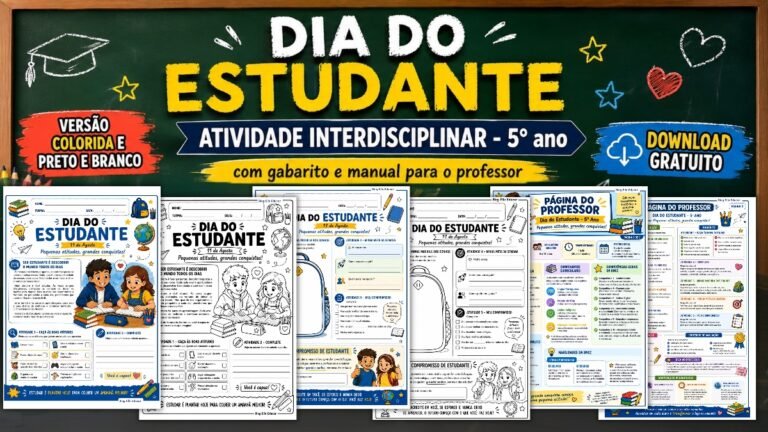 Atividades para o dia do estudante 5° ano