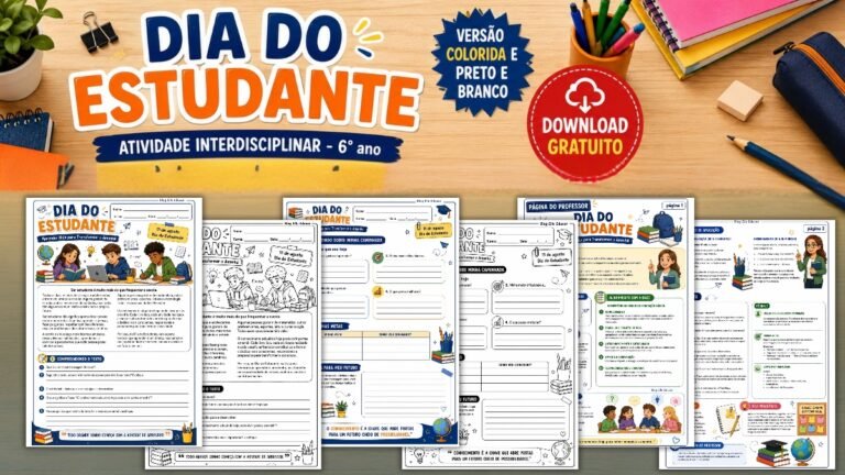 Atividades para o dia do estudante 6° ano