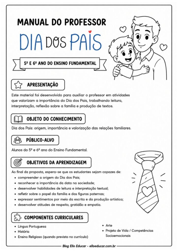Atividades sobre o Dia das Pais 5° e 6° ano_