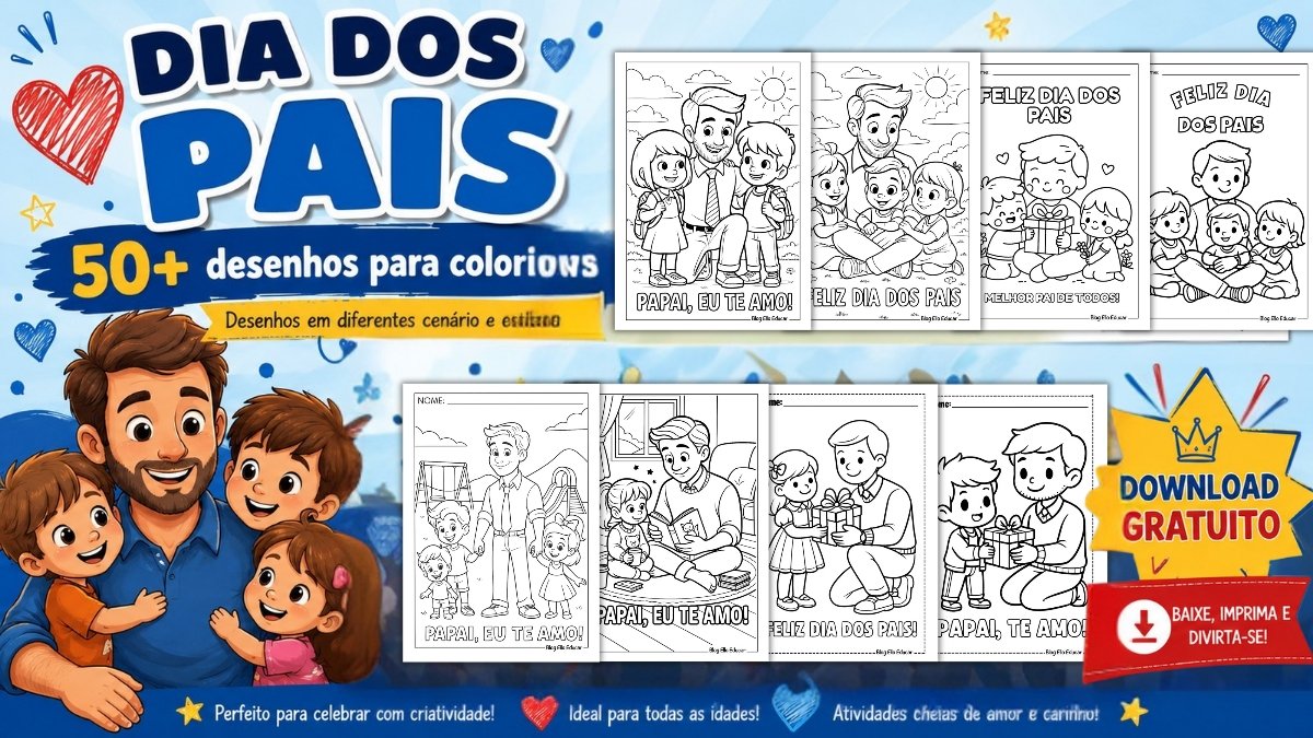 Desenhos do Dia dos Pais para colorir