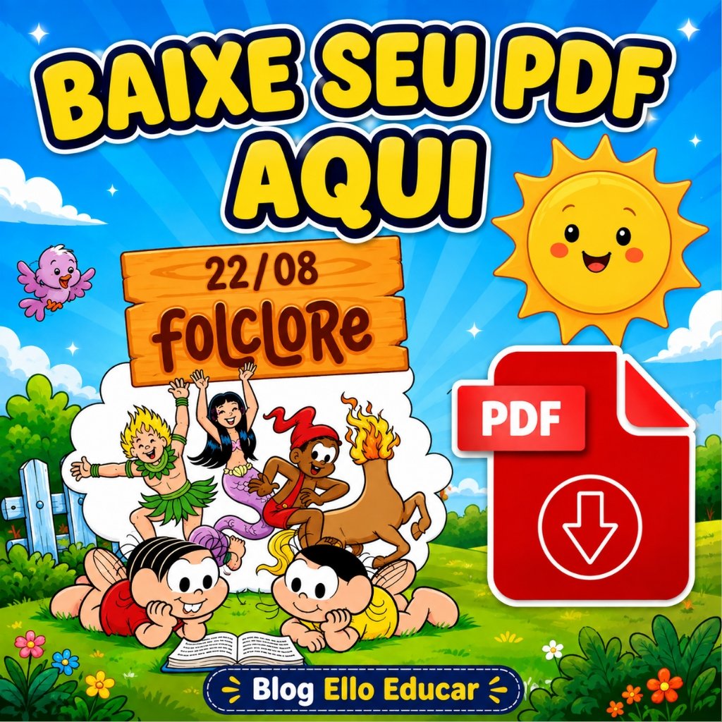 Desenho do Dia do Folclore para colorir