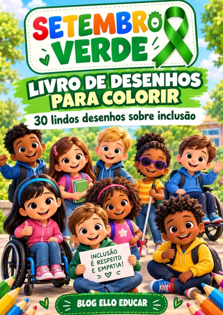 Desenhos sobre inclusão para colorir.