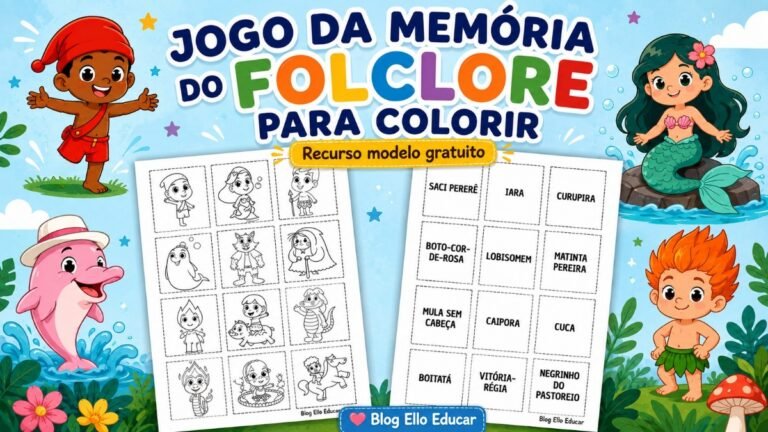 Jogos da memória do Folclore para colorir