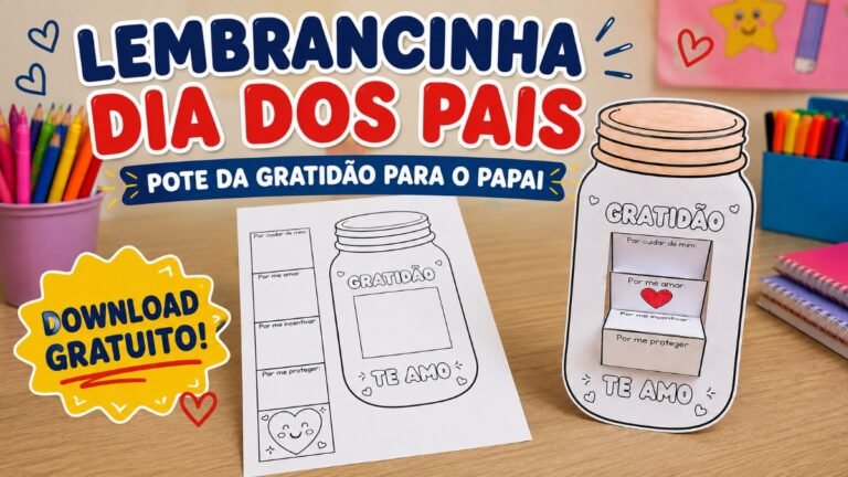 Lembrancinha Dia das Pais - Pote da gratidão