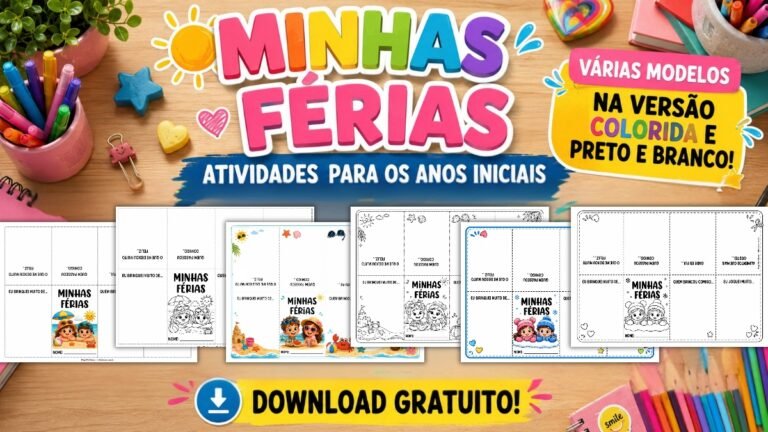Livreto sobre as férias para imprimir