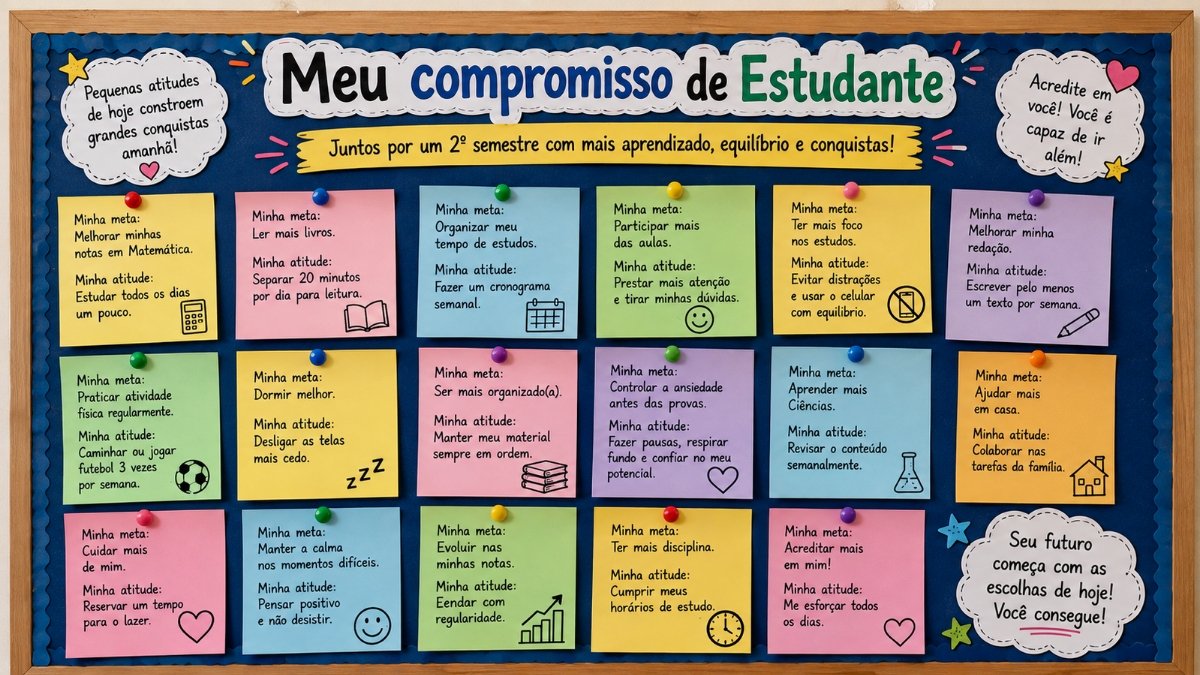 Mural de Metas - meu compromisso como estudante