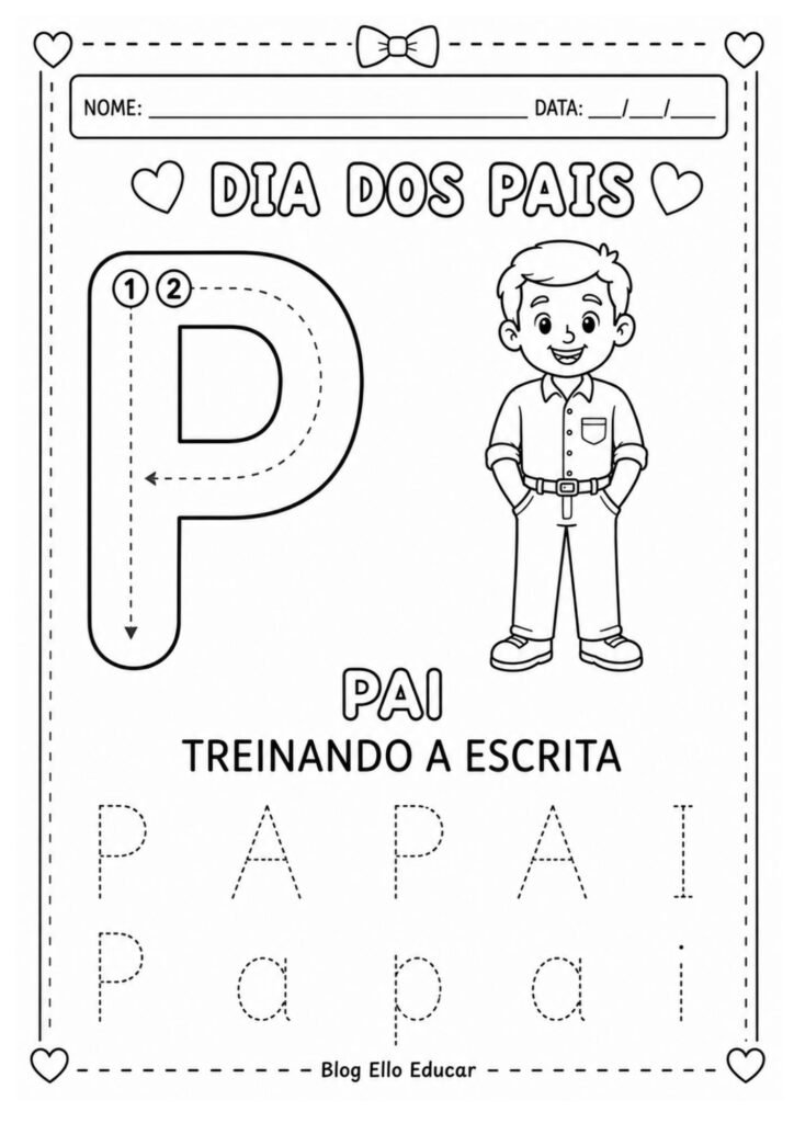 Atividades dia dos pais para educação infantil
