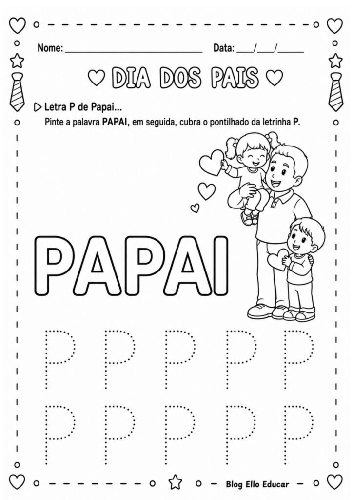 Atividades dia dos pais para educação infantil